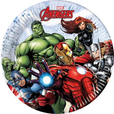 Produktbild von AVENGERS Marvel Geburtstagsteller 20cm 8St.