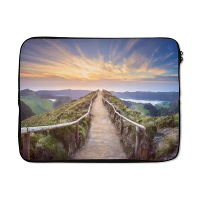 Produktbild von MuchoWow® Laptop Hülle 15 Zoll Berge - Natur - Weg Laptoptasche - Laptoptasche - Sleeve - Rundum-Schutz