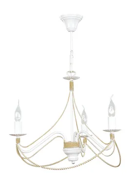 Immagine prodotto di Lampadario Oro bianco Ø 53 cm Rustico decorato 3x E14 Luce a sospensione Camera da letto Sala da pranzo Soggiorno