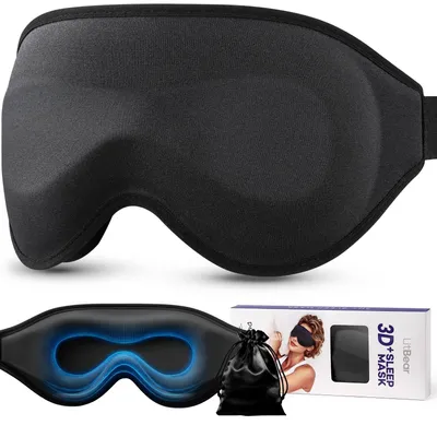 Obrázek produktu pro 3D maska na spaní pro úplné zatemnění s nastavitelným páskem