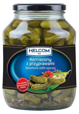 Zdjęcie produktu dla Korniszony z przyprawami 1,6 kg HELCOM
