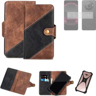 Produktbild von K-S-Trade Handyhülle Schutzhülle Bookstyle Case kompatibel mit Sharp Aquos R8 Pro Klapphülle Cover Hülle Schutztasche 1x