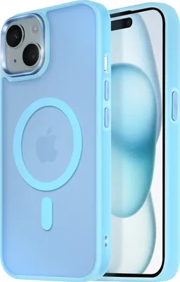 Produktbild von Avizar, MagSafe Hülle für Apple iPhone 14 Plus / 15 Plus Frost Color, Hellblau