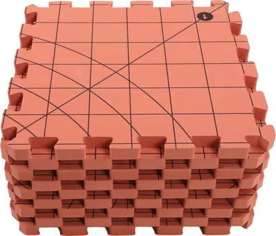 Produktbild von 9 PCs Stricken Blockiermatte Matte Rot in Verriegelungsschaumplatte für Häkelprojekte