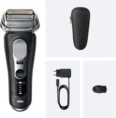 Zdjęcie produktu dla Braun Series 9 Pro+ 9600s, Golarka foliowa, Czarny, Przyciski, Bateria, Litowo-jonowa (Li-Ion), Wbudowana bateria