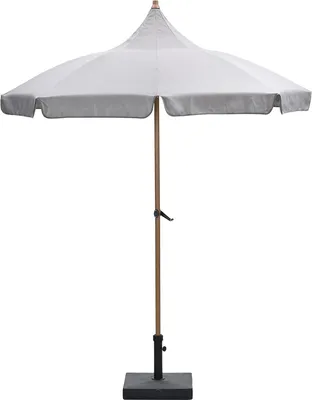 Produktbild von Garden Impressions Aloha Sonnenschirm - Ø200 cm - light teak look - Taupe