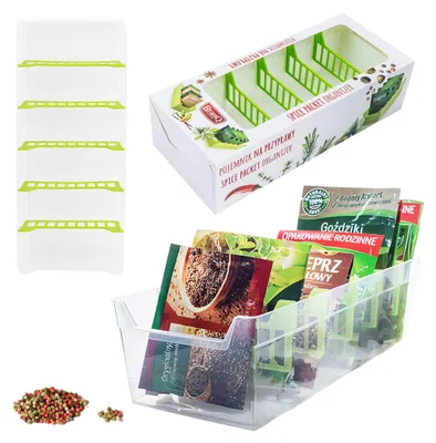 Immagine prodotto di Organizer in plastica da cassetto per spezie con divisori
