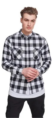 Immagine prodotto di Urban Classics - Camicia CHECKED FLANELL nero / bianco - 4XL