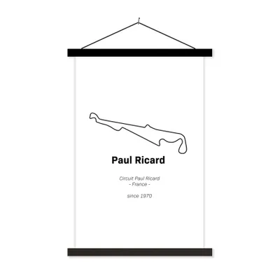 Produktbild von MuchoWow® Textilposter Formel 1 - Frankreich - Rennstrecke 40x60 cm mit schwarzem Rahmen - Wanddekorationen