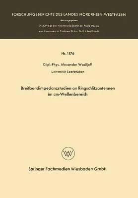Produktbild von Breitbandimpedanzstudien an Ringschlitzantennen im cm-Wellenbereich