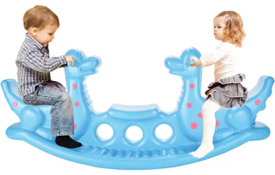 Produktbild von WOOPIE Schaukelstuhl Dino Balancier-Schaukel Hellblau