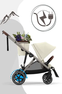 Produktbild von Cybex e-Gazelle S Kinderwagen mit E-Antrieb, Farbe:Seashell / Taupe