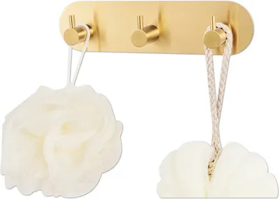Obrázek produktu pro Lišta se 3 háčky form&style k nalepení matně zlatá