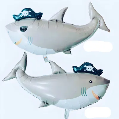 Zdjęcie produktu dla Balon foliowy zwierzę, szary rekin ok. 62*97 cm