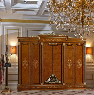 Produktbild von Kleiderschrank Schlafzimmer Holz Schrank Antik Stil Barock Rokoko Schränke Neu