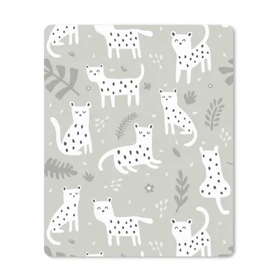 Produktbild von MuchoWow® Mauspad Mousepad Muster - Leopard - Blätter 19x23 cm - Mousepads - Maus Mat - Pad - Mausunterlage - Mauspads - Spielen