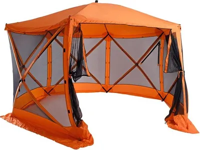 Produktbild von Faltpavillon Popup Pavillon Fjordsen Gartenpavillon Gartenzelt 6-Eck Orange