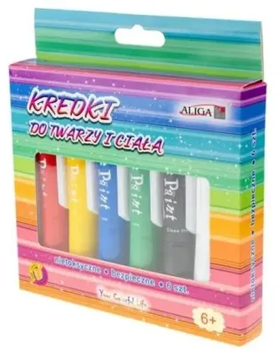 Produktbild von Gesichts- und Körperstifte, 6 Farben - Aliga