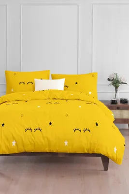 Produktbild von L'Essentiel Linge de Maison, Einzelbettbezug-Set, Dide - Yellow, 65 % BAUMWOLLE / 35 % POLYESTER, Gelb, 140 x 200 cm
