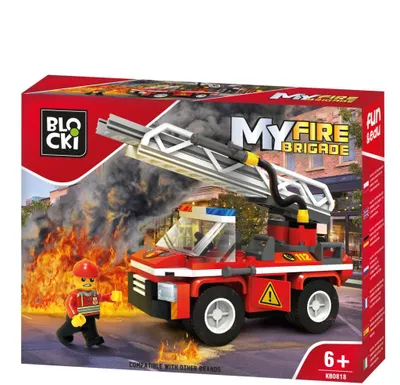 Productafbeelding van Brandweerwagen met hijskraan voor bouwplaats – Myfirebrigade actieset