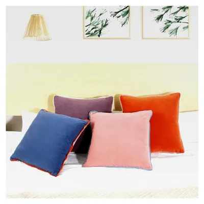 Produktbild von Samt-Kissenbezüge, 50,8 x 50,8 cm, 4 Stück, dekorative quadratische Kissenbezüge für Sofa und Schlafzimmer
