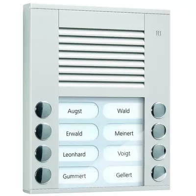 Image de Poste extérieur audio PES08-EN/04 8 touches 2 rangées AP argent (PES08-EN/04)