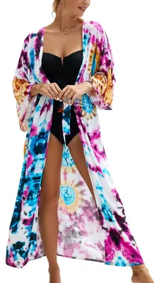 Immagine prodotto di Solidchoice - Vestito lungo bohémien, ideale come copricostume casual da spiaggia