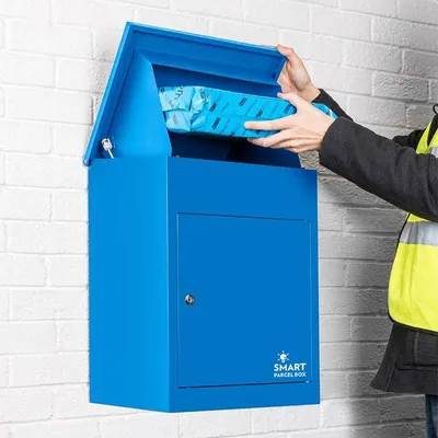 Obrázek produktu pro SMART PARCEL BOX™ Středně velká poštovní schránka na balíky, vyjímatelná zepředu, modrá