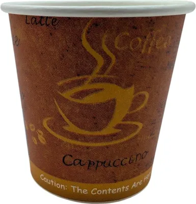 Produktbild von 1000 Coffee to go Becher "Espresso Gold" 100 ml Ø 62 x 62 mm – Kaffeebecher