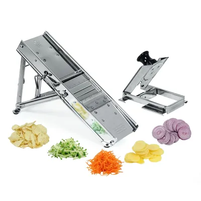Image de Louis Tellier - Mandoline Classique Inox Pro + Chariot Protecteur