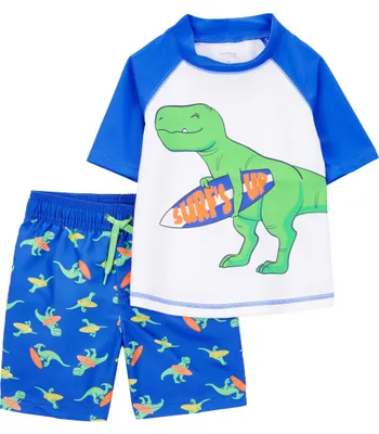 Produktbild von Simple Joys by Carter's Baby Jungen Swimsuit Trunk and Rashguard Rash-Guard-Set,