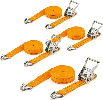 Produktbild von XPOtool Spanngurte mit Ratsche 3000 daN Zurrgurte im 4er Set 6 m Ratschengurte mit Gurtbreite 35 mm