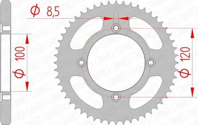 Produktbild von AFAM Kettenrad Stahl Standard - 428