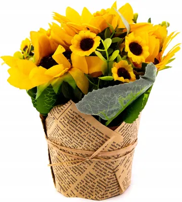 Produktbild von Künstliche Sonnenblume im Topf 18cm Deko Pflanze Wie Echt Wohnzimmer Büro Tischdeko