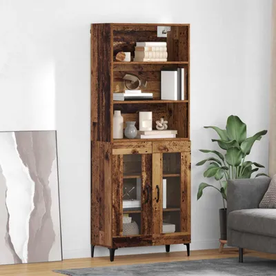 Obrázek produktu pro vidaXL Highboard old wood 69,5 x 34 x 180 cm materiál na bázi dřeva