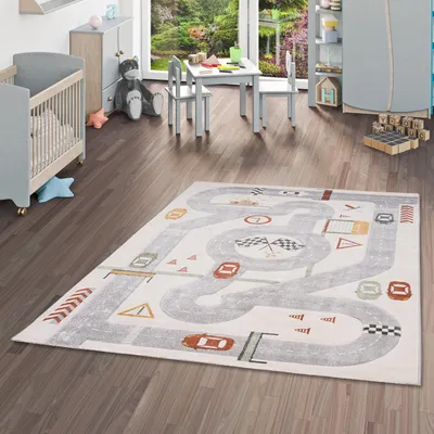 Produktbild von Kinder Teppich Maui Kids Rennbahn, Größe:140x200 cm