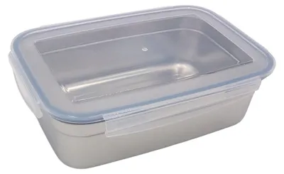 Produktbild von Edelstahl Frischhaltedose 850ml Vorratsdose Brotdose Lunchbox Klickverschluss
