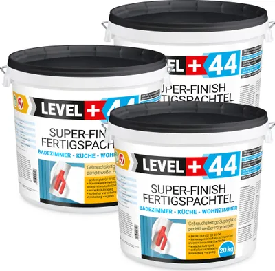 Produktbild von Super Finish Fertig Spachtelmasse 60kg Fugenspachtel Q1-Q4 Weiß Glätten Bad Küche Innenbereich RM44