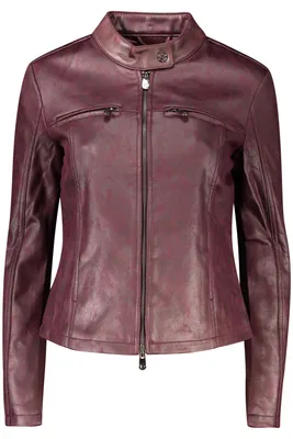 Produktbild von Damen Lila Bikerjacke mit Reißverschluss und Taschen