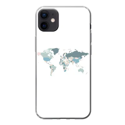 Produktbild von MuchoWow® Handyhülle Schutzhülle Hülle für iPhone 12 mini Weltkarte - Pastell - Länder Silikon Softcase Handy Hülle - Bild
