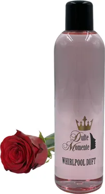 Produktbild von Dufte Momente | Whirlpool Duft 260ml | Rose | mit naturreinen und natürlichen ätherischen Ölen | kein Schaum | vegan und ohne Tierversuche