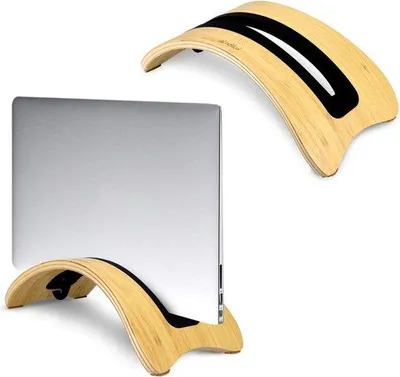 Produktbild von Bamboe laptopstandaard für Laptops 26 cm, verstelbar, braun