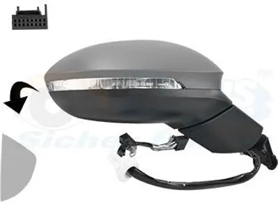 Produktbild von VAN WEZEL 5711808 Außenspiegel Seitenspiegel Rechts für VW Golf VIII Schrägheck (CD1) Konvex Beheizt Grundiert