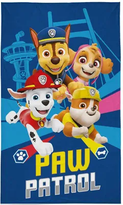 Obrázok produktu pre DETEXPOL Detská osuška Paw Patrol modrá Bavlna - froté, 50/30 cm