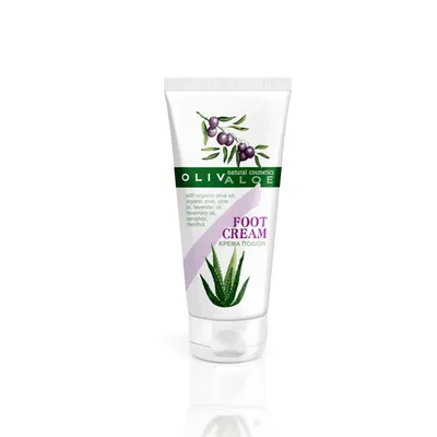 Produktbild von OLIVALOE 00159 - Fußcreme 100ml, pflegend/entspannend, Naturkosmetik von Kreta