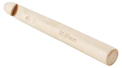Häkelnadel 20 mm aus Holz für dicke Garne und DIY-Projekte