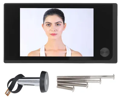 Obrázok produktu pre Digitálny dverový kukátko, 3,5-palcový farebný LCD displej, 1 MP, 120° širokouhlý infračervený kukátko pre bezpečnosť doma