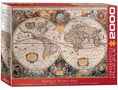Zdjęcie produktu dla Puzzle 2000 Antique World Map 8220-1997