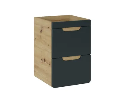 Zdjęcie produktu dla Szafka Pod Umywalkę 40 Cm 2 Szuflady Dąb Craft Szary Kosmos