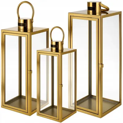 Produktbild von Ruhhy Goldene Laternen 38/49/63cm 3Stk 26476 ISOx